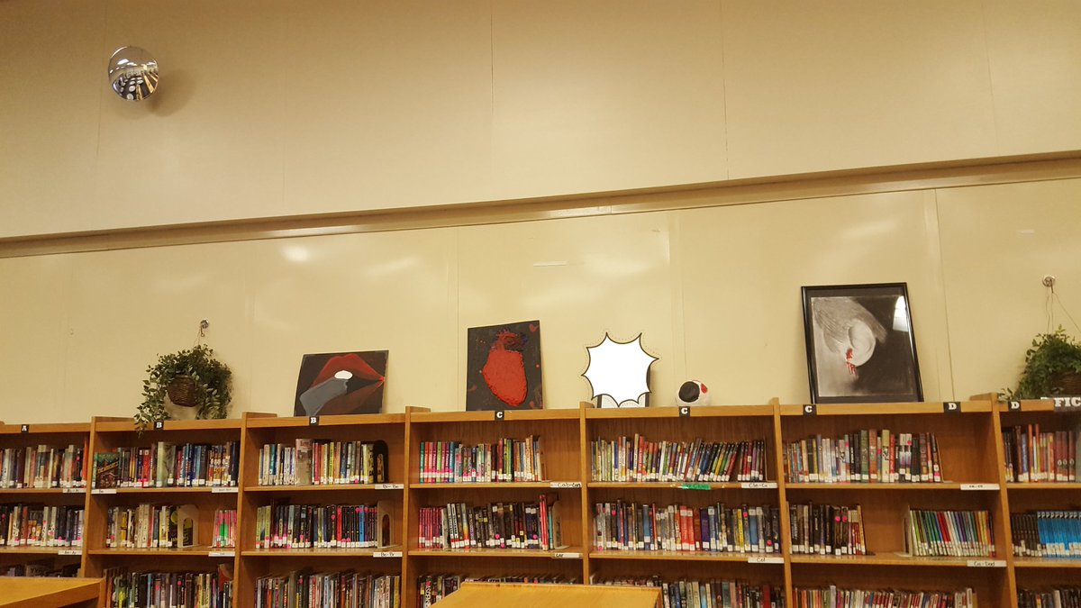 MsFarnesi's tweet photo. Art 3's Artwork is officially up and around the school! #wilkinsjh1 #isd109 #d109pride #schoolgallery #ArtsEd https://t.co/vrrQTequLN