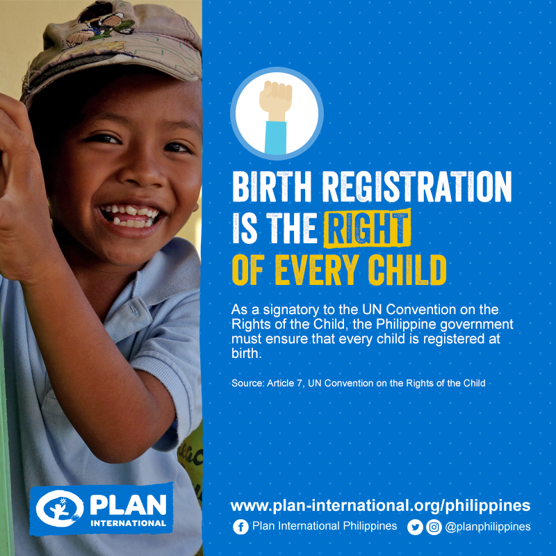 planphilippines's tweet photo. With at least 3 million children with no birth certificates in the Philippines, here are 3 reasons why we need to #RegisterEveryPinoyChildNow.
#CountEveryChild
#FreeBirthCertificate https://t.co/eULp0UWIdU
