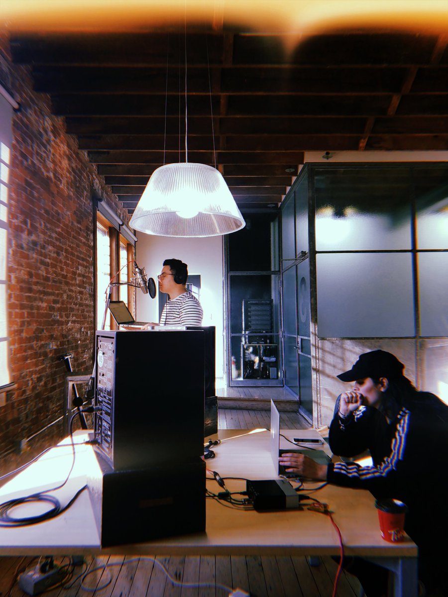 nuelacharles's tweet photo. In Vancouver for the @songwritersofCa #ProSongWorks2019ย Writing Camp ๐๐ฝ
Day One is a smash with Joshua Moreno and Myya ๐๐ฝ๐ธ๐๐ฝ #ProSongWorksVancouver https://t.co/gVmnfpFLpo
