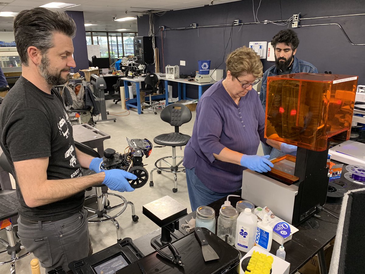 leahmcg's tweet image. Cool Things To Do in the #bayarea number 2,420: learn how to 3D print using lasers and resin, while helping @letsrobot see what’s going on. A most excellent class from Dan @circuitlaunch #3dprinting @formlabs. Thank you!!!
