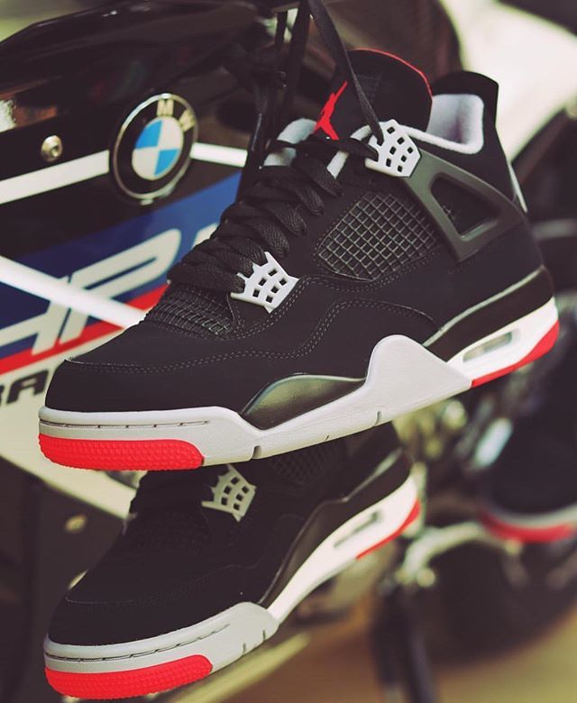 kicksonfire's tweet photo. Hit us with an emoji in the comments👇🏽 to describe the “Bred” Air Jordan 4 releasing in May. Go! 
#kicksonfire 📸 @ylt_r3 https://t.co/lXviIsQ5TL