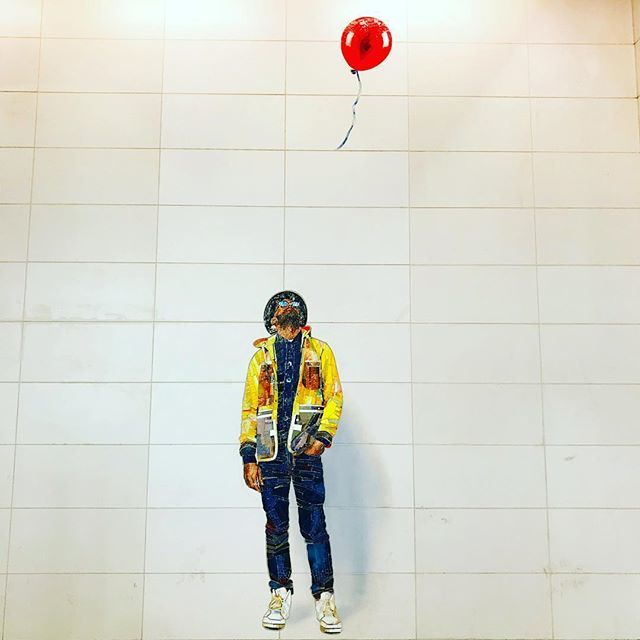 RachelKlein's tweet photo. What up, JR? 🎈#subwayart #publicart #nyc https://t.co/0og05D97eh https://t.co/gkN3runAir