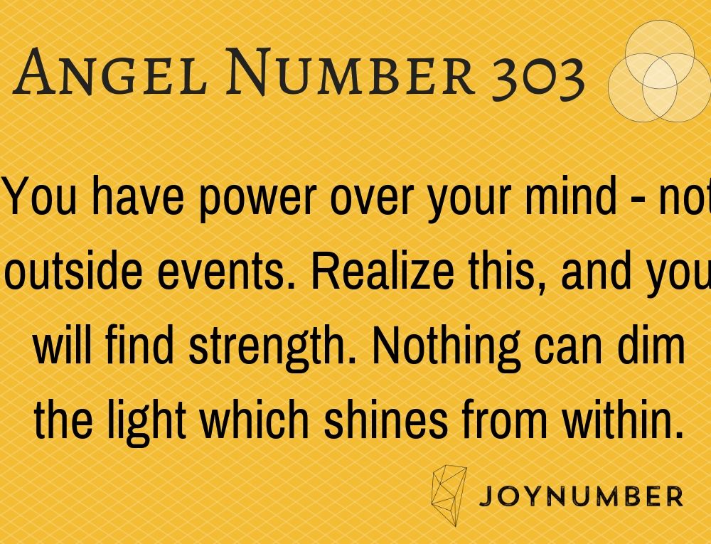 303 Angel Number – You Have Power Over Your Mind, Not Outside Events
buff.ly/2NCGb0l #numerology #Mindset