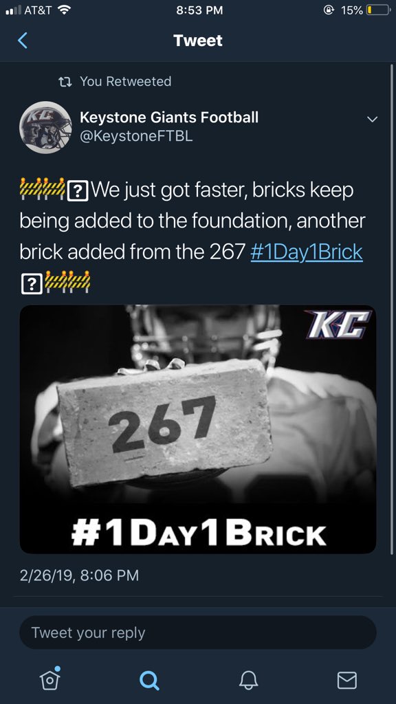 2Bryantt's tweet photo. 100% committed @Coach_Guglielmo #1Day1Brick https://t.co/WT1whiMOLr