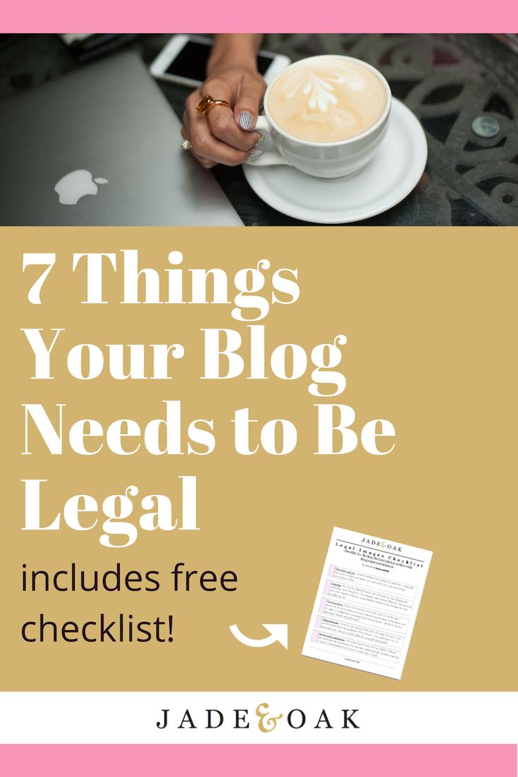 Make sure your blog is legal and has these 7 things buff.ly/2FqNqYe