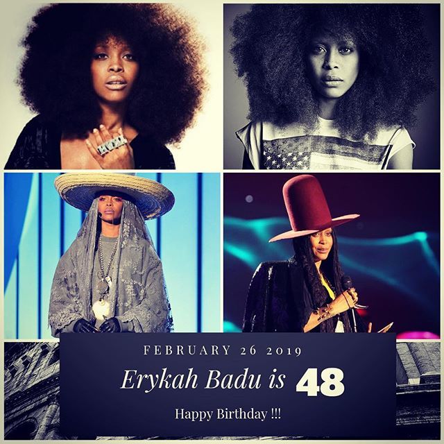 Singer Erykah Badu turns 48 today !!!    to wish her a very happy Birthday !!!  