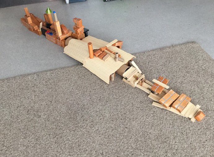 LFee17's tweet image. K&apos;s were very inspired by Rube Goldberg machines presented by their big buddies. As soon as we got back to class, they looked for marbles to start their own! Lots of new materials were added to the blocks. #freeplay #multiagelearning @IrwinParkSchool