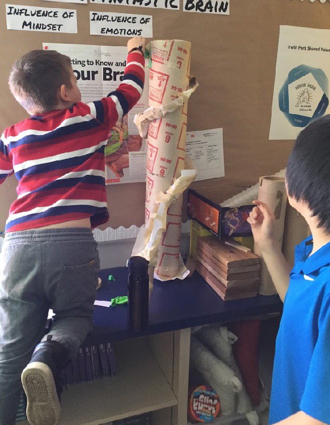 LFee17's tweet image. K&apos;s were very inspired by Rube Goldberg machines presented by their big buddies. As soon as we got back to class, they looked for marbles to start their own! Lots of new materials were added to the blocks. #freeplay #multiagelearning @IrwinParkSchool