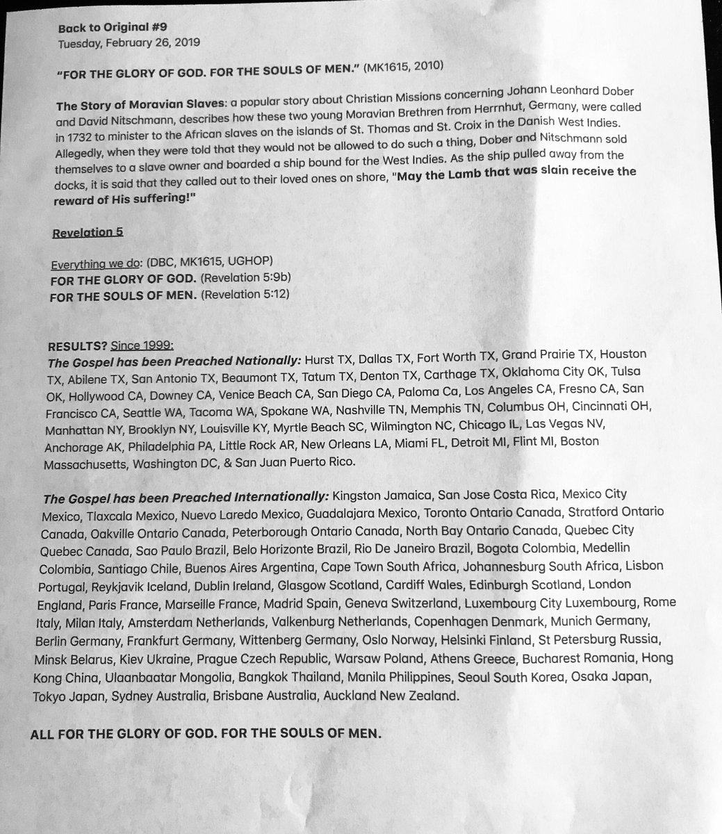 PastorCleetus's tweet photo. Notes from tonight @DBCHurst.
And that’s the short list.🙌
#ForTheGloryOfGod
#ForTheSoulsOfMen
#BackToOriginal #DBC
#MK1615 #Mark1615
#JESUSisLORD
#Revival & #Souls💯🔥 https://t.co/gZy6mnzn0N