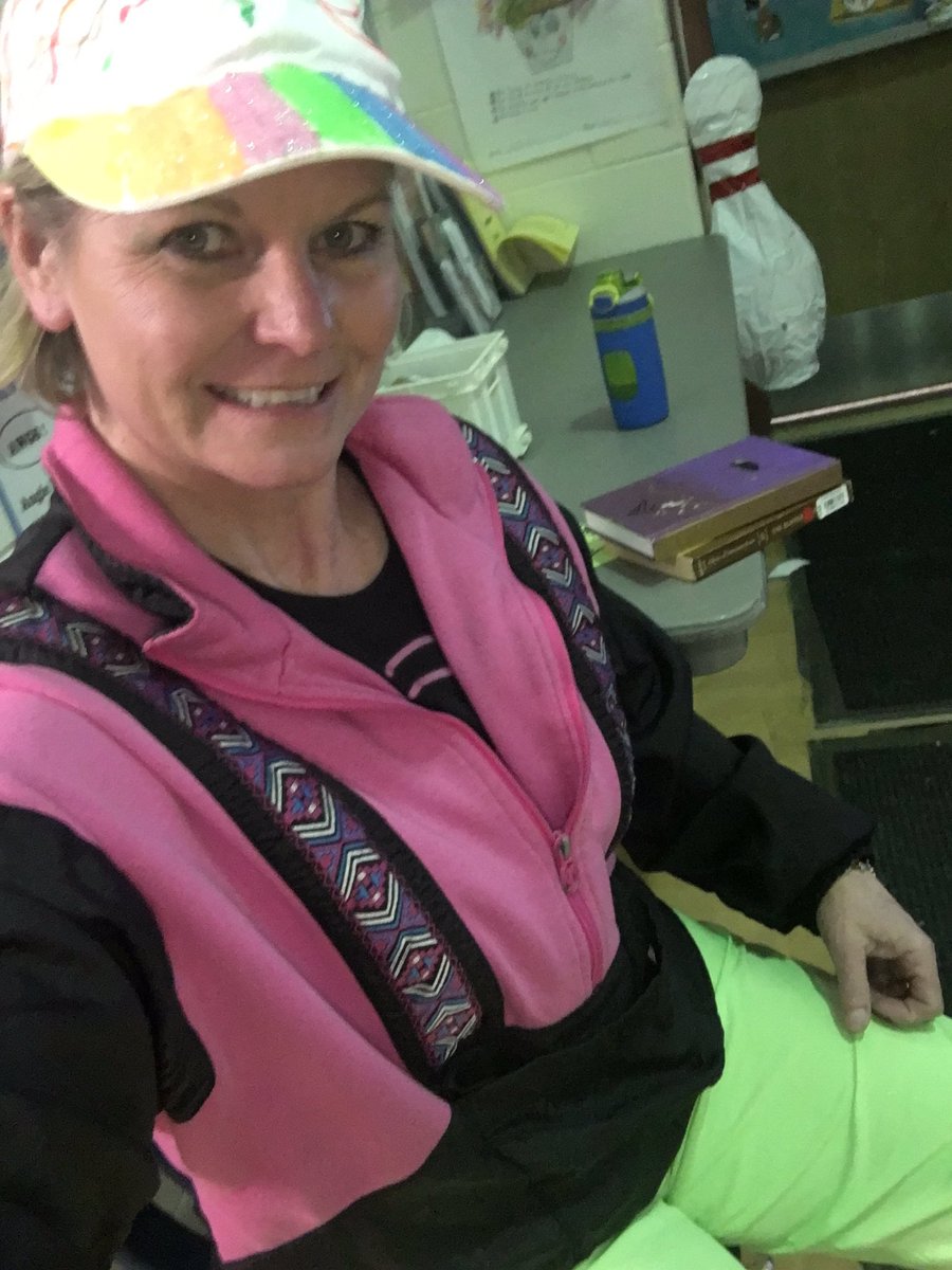 caseythorpebain's tweet photo. Weird teacher or Cosmic Bowling week? #DoMoreForKids #physed #bowling #elpspd https://t.co/d3K4r6M6B9