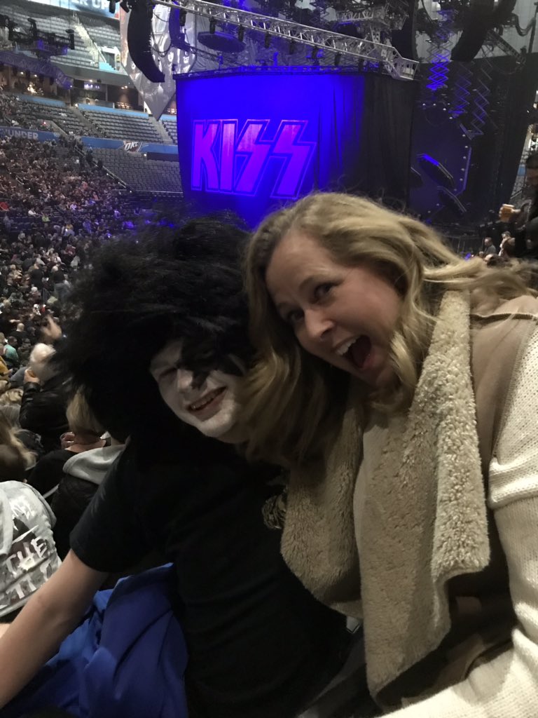 Wife and I having a great time at KISS!