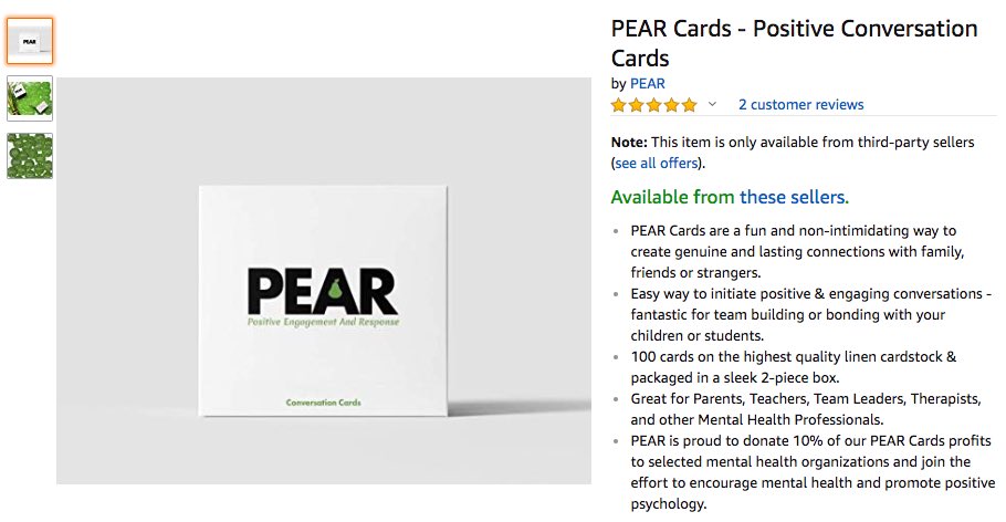 passthepear's tweet photo. ‼️NEWS ALERT‼️

PEAR Cards are finally for sale on @amazon as well as our website. If you’ve already purchased a set, and you think we are deserving of a 5 star review, we’d LOVE for you to review PEAR Cards on Amazon. If you have a picture, that’d be even better 🤗 https://t.co/chY2BABgtU