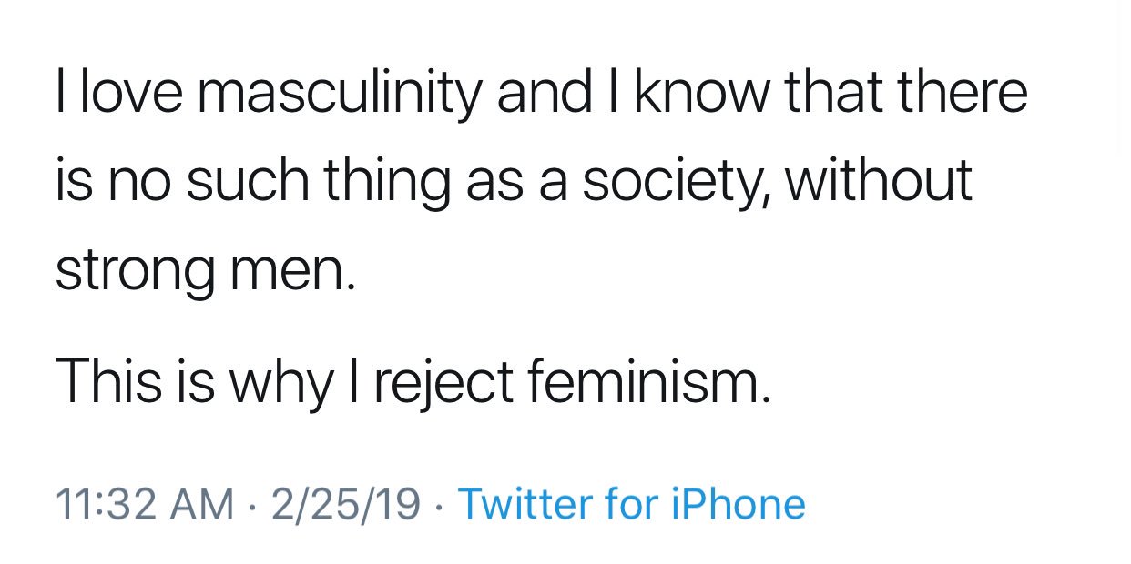 Feminism is about liberating women AND men. This argument is so tired. https://t.co/RjLMdRcik7