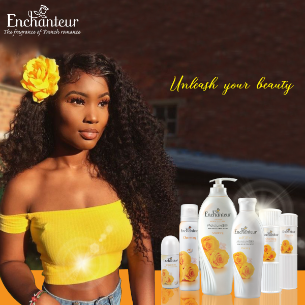enchanteurng's tweet photo. Unleash your beauty with the Enchanteur Charming range, dipped in the aroma of Roses. Blended with the fresh notes of Muguet to create a sweet and lasting sensation. 🌼🌻🌺🌸  #enchanteurng #fragrance #Frenchromance #Charming https://t.co/159Y1yRDQe