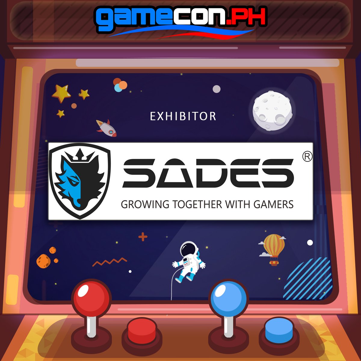 gameconph's tweet photo. Growing Together with Gamers with SADES PH 
And they are coming to GameCon PH on April 6 &amp; 7 at SMX Convention Center 
Come and Join us to PLAY. LEARN. ENJOY
Grab your tickets now at all SM Ticket Outlets for only P220 for one day pass https://t.co/a1kXtCghb3
#gameconph https://t.co/IU5O4UEdrC