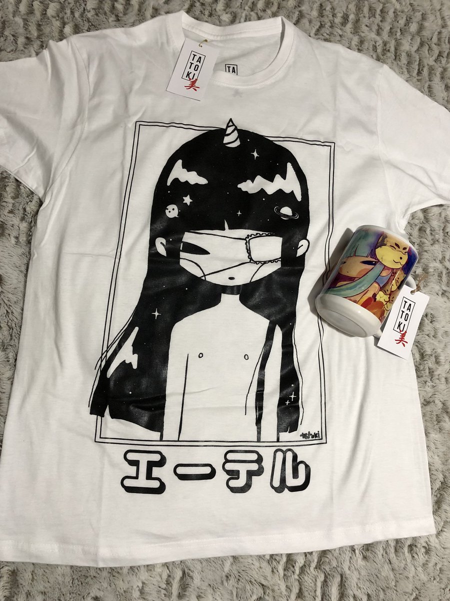 SLandoCalrisian's tweet photo. Mi taza y playera son más bellas de lo que me imaginaba 😍
Gracias por esos diseños @TakemiShinji #tatoki https://t.co/3hzkjJ8V1a