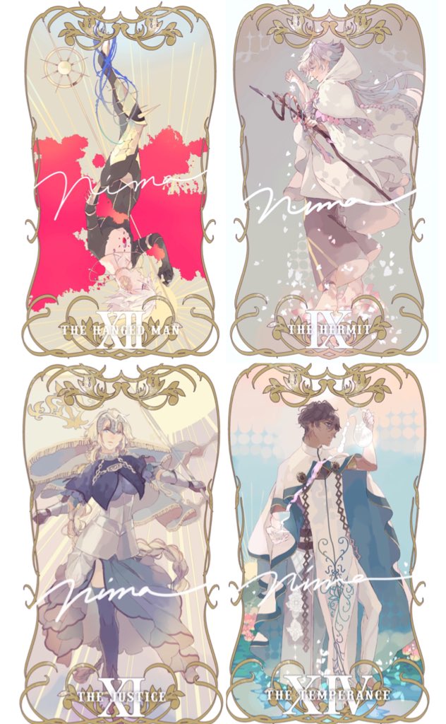 Nima𓅱 ということで私の独断と偏見で選んだfgoサーヴァントメインのタロットカードの大アルカナ風味 全22枚をまとめた イラスト本を5月のスパコミに向けて制作しております また詳しくはお知らせいたします T Co E8jatwxf8n Twitter