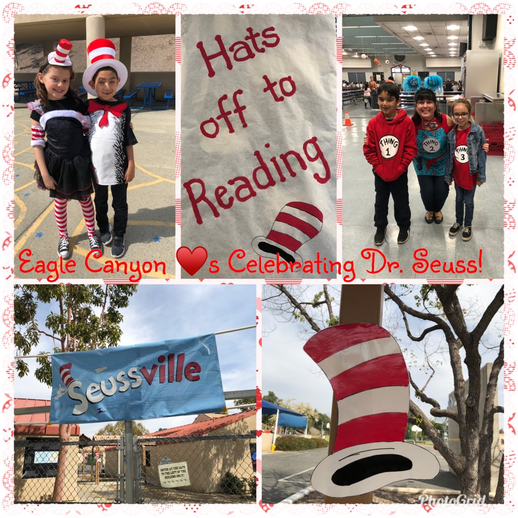ApZwack's tweet photo. Literature Week is in full swing at Eagle Canyon!  Today students and staff celebrated Dr. Seuss with Twin Day! https://t.co/IeedaTs1LJ