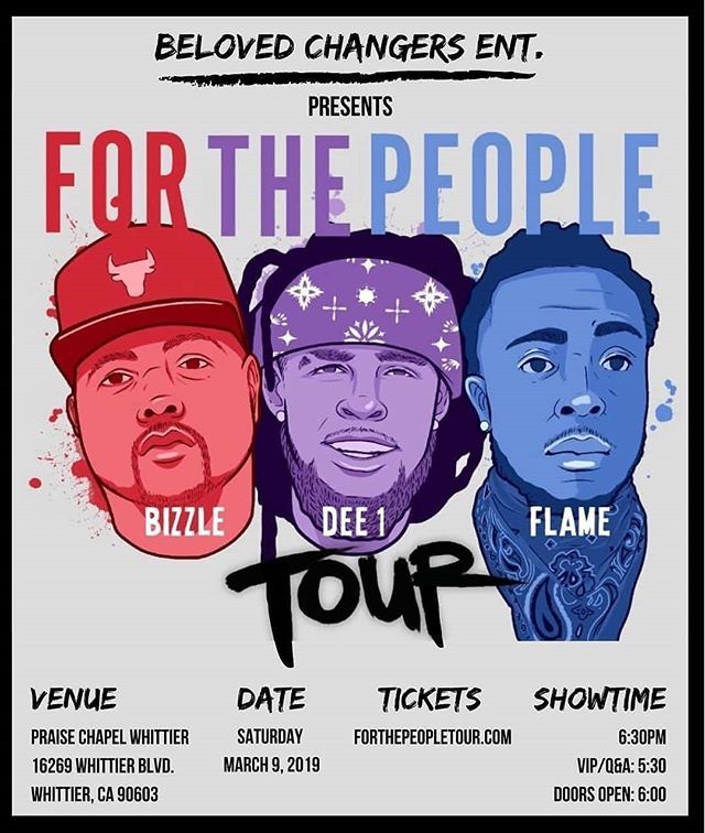 gamechangersco's tweet photo. 📣L A - W H I T T I E R 📣
DON'T MISS OUT! 
#ForThePeopleTour
.
For the first time ever
@bizzle 
@dee1music 
@flame314 
Will be performing live @pcwhittier.
.
Presented by #BelovedChangersEnt @Gamechangersco
@BelovedEnt
Get your tickets now! Link in Bi… https://t.co/SFvPdbrIKq https://t.co/M0Nrf8Ov4n