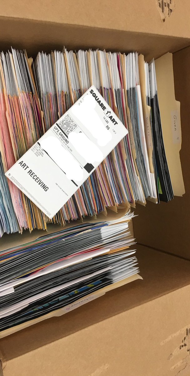 SteamSoCal's tweet photo. All the amazing student masterpieces have been labeled and mailed.  Let the 2019 #square1art fundraiser begin @SumacLSTEM  #bestjobever #iteachart #steamsocal https://t.co/eATygXsmWx