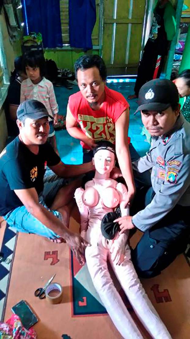 In march 2016 a local fisherman in Sulawesi Province found a floating body and thought this was a fallen angel from heaven. He dressing it up in a different blouse and hijab everyday. 

when the story reached the cops, they realised that it was a Sex Doll.