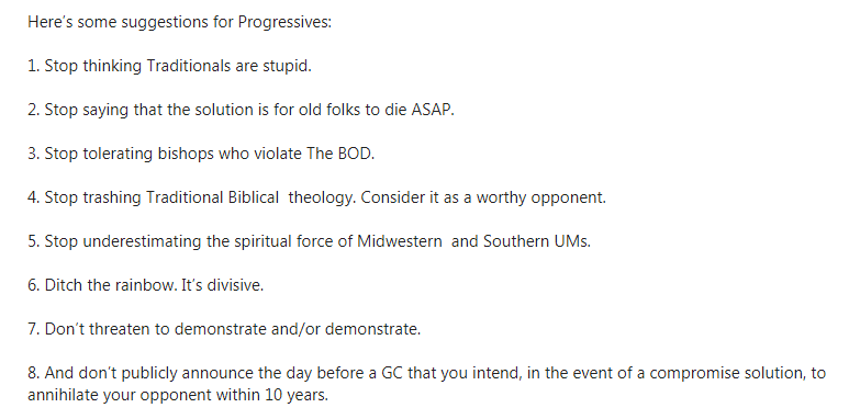 AureliusBrew's tweet photo. So, a (labored) re-post of something that Deborah Cronin posted on Facebook. #UMCGC19 #OneChurchPlan #BrokenHearted #Methodists #TheRainbowIsDivisive #OpenMindedPeopleAreReallyHaters #Stunted https://t.co/j8f0MoX2fw