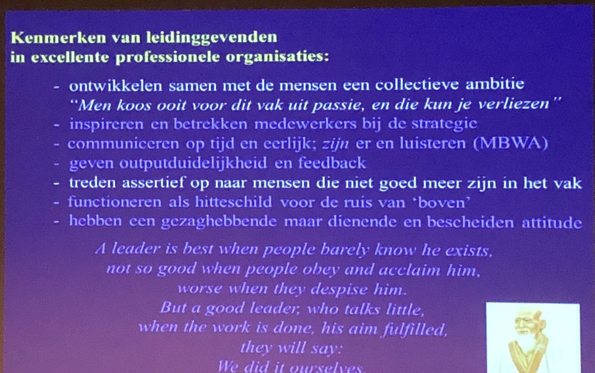 #kenmerken van #leidinggevenden in #excellente #professionele #organisatie #mathieuweggeman