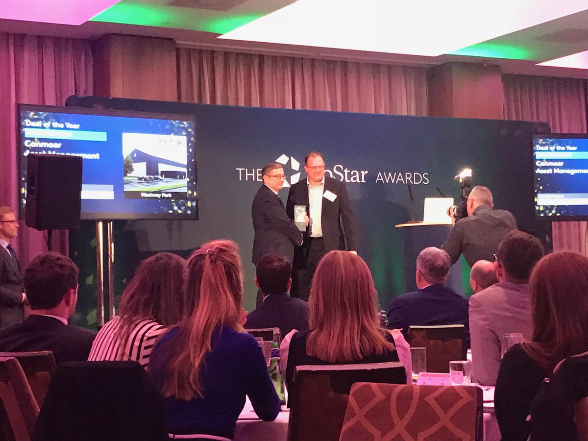 Thrilled to have won ‘Scotland - Deal of the Year’ at the @Costar awards last night for @WestwayPark! #CommericalProperty #WestwayPark #Canmoor