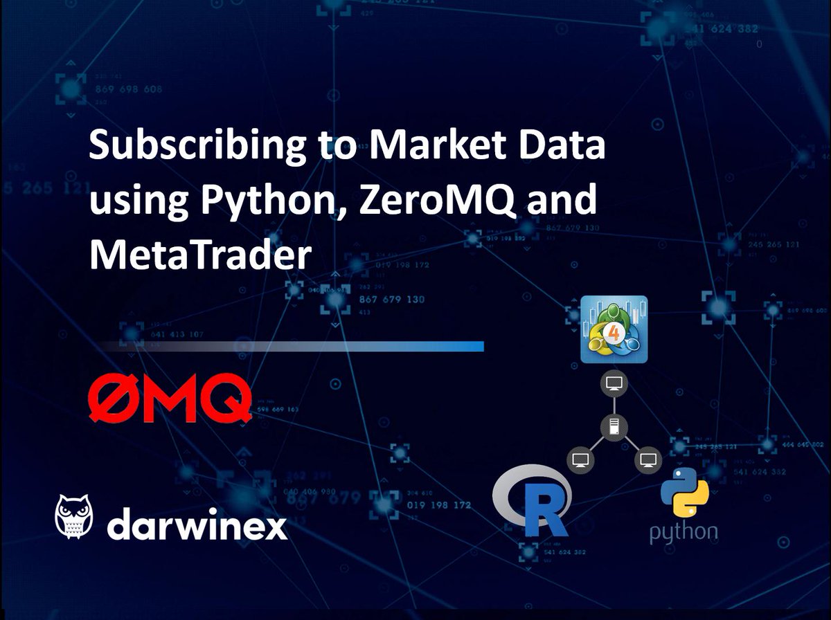 darwinexlabs's tweet image. In this next tutorial, we cover:

1) How to setup a #Market Price Server in #MetaTrader via #ZeroMQ

2) How to read historical #asset #data from MetaTrader HST archives into #python #pandas #dataframes.

Grab a hot cuppa &amp;amp; watch it here:
youtube.com/watch?v=9EaP_7…

@DarwinExchange