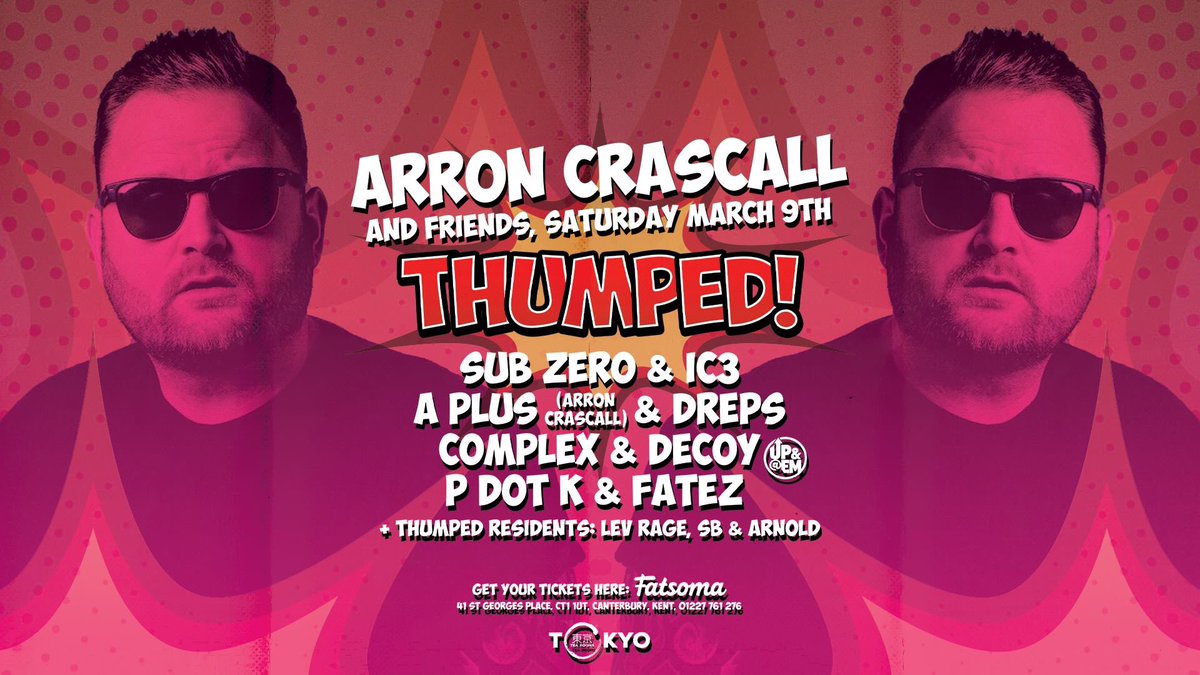 Saturday 9th March we are back at <a href="/tokyotearooms/">Tokyo Tea Rooms</a> Canterbury for <a href="/arron_crascall/">Arron Crascall</a> + friends!! 

Tickets: fatsoma.com/mobile/product…