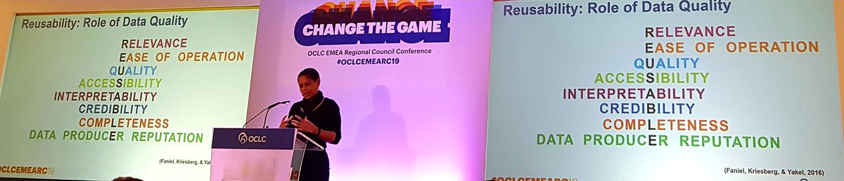 SimonaTurbanti's tweet photo. The importance of data quality #research #researchdata #reusability #roleoflibraries #institutionalrepositories #OCLCEMEARC19 #oclc @OCLC_IT https://t.co/g0CjW6Xd7l