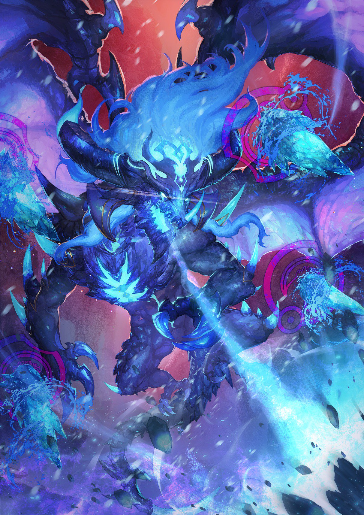 にじまあるく 雑草転生 6 16発売 على تويتر 創作tcg 氷擂龍 オルガルム ドラゴン 氷の悪魔のコンセプトで描きました Lackhw