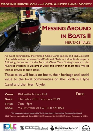 MadeInKirky's tweet photo. We're looking forwards to this evening of talks on Thursday! Book your tickets via Eventbrite: https://t.co/UeJOvOyuBK #Kirkintilloch #SteamPuffer #LoveHeritage #ScottishCanals #Forth&ClydeCanal https://t.co/KK4GWXTzus