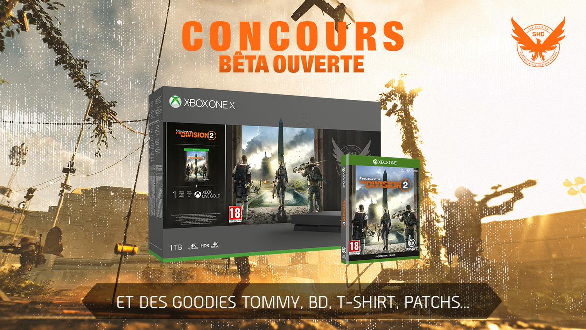 TheDivisionFR's tweet photo. Règlement 📖

📌 Follow @TheDivisionFR
📌 Commentez #PourLaDivision
📌 Retentez votre chance à chaque palier

🏆 À gagner : 1x Bundle Xbox One X The Division 2 ; 4x jeux the Division 2 ; 4x pack de goodies
🔚 T.A.S le 1er mars
🧔 9 gagnants
🇫🇷  ＋ de 18 ans, territoire français https://t.co/E6gfGTXNoL