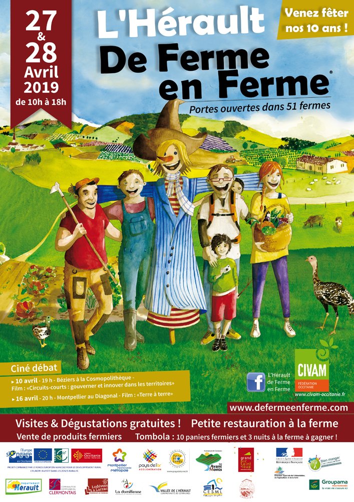 Venez découvrir la diversité des productions héraultaises et rencontrer les agriculteurs, les 27 et 28 avril prochains ! #journéesportesouvertes #dégustations #produitsfermiers #defermeenferme