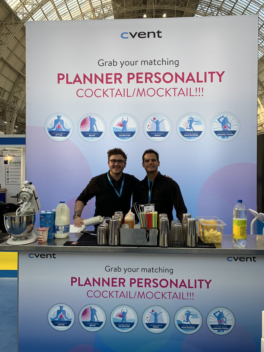 nicktinkercc's tweet image. Come and take the planner personality quiz and free cocktail at the #cvent booth #Confex2019