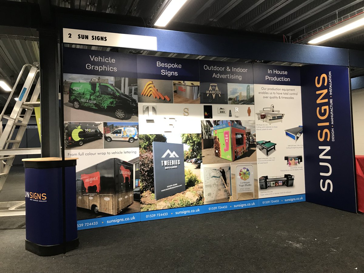 SunSignsKendal's tweet photo. We are all set up and ready to go for the @NWBH_SHOW.  Anne and Jodie are at Stand 2, please go and say hi! #nwbhshow https://t.co/0vI9czPmZH