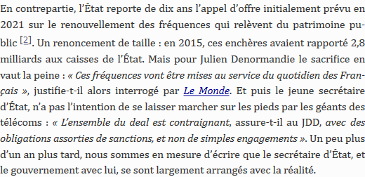 bastamedia_'s tweet photo. Il y a un an, le secrétaire d’État Julien Denormandie annonce la signature d’un «accord historique» avec Orange, SFR, Bouygues et Free qui s’engagent à investir plus de 3 milliards d’euros sur 5 ans dans les infrastructures qui permettront à tous-tes d’avoir accès au débit. https://t.co/TB0oZzmQq2