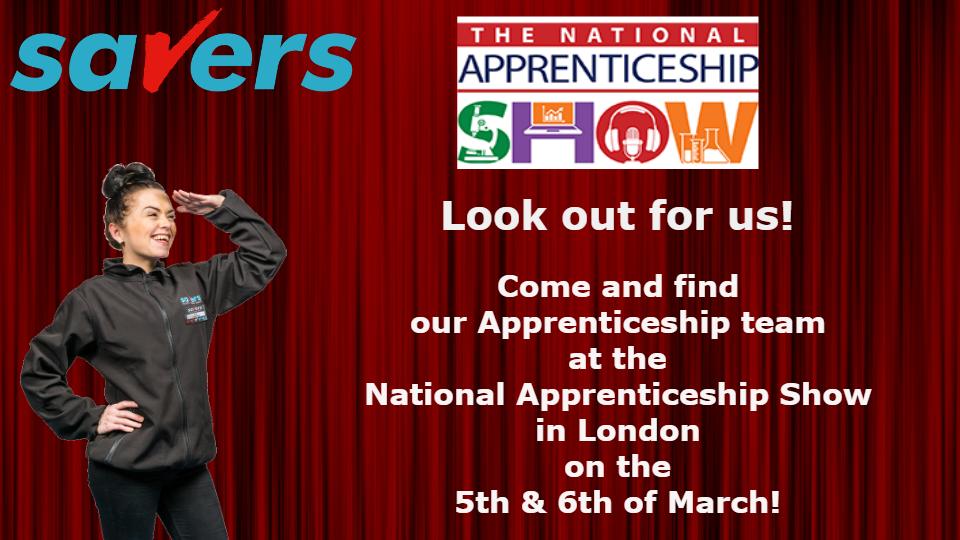 Make sure you come and see our #Apprenticeship team at <a href="/NAS_event/">National Apprenticeship Show</a> in London! Kick start your career in retail with <a href="/SaversHB/">Savers</a>! #Retail #Career #Recruitment #London #Show