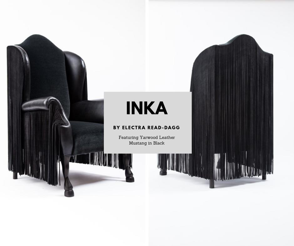 A statement piece from <a href="/ElectraRD/">Electra Read-Dagg</a> using both our Mustang Black and Mohair Velvet!

yarwoodleather.com/case-studies/e…