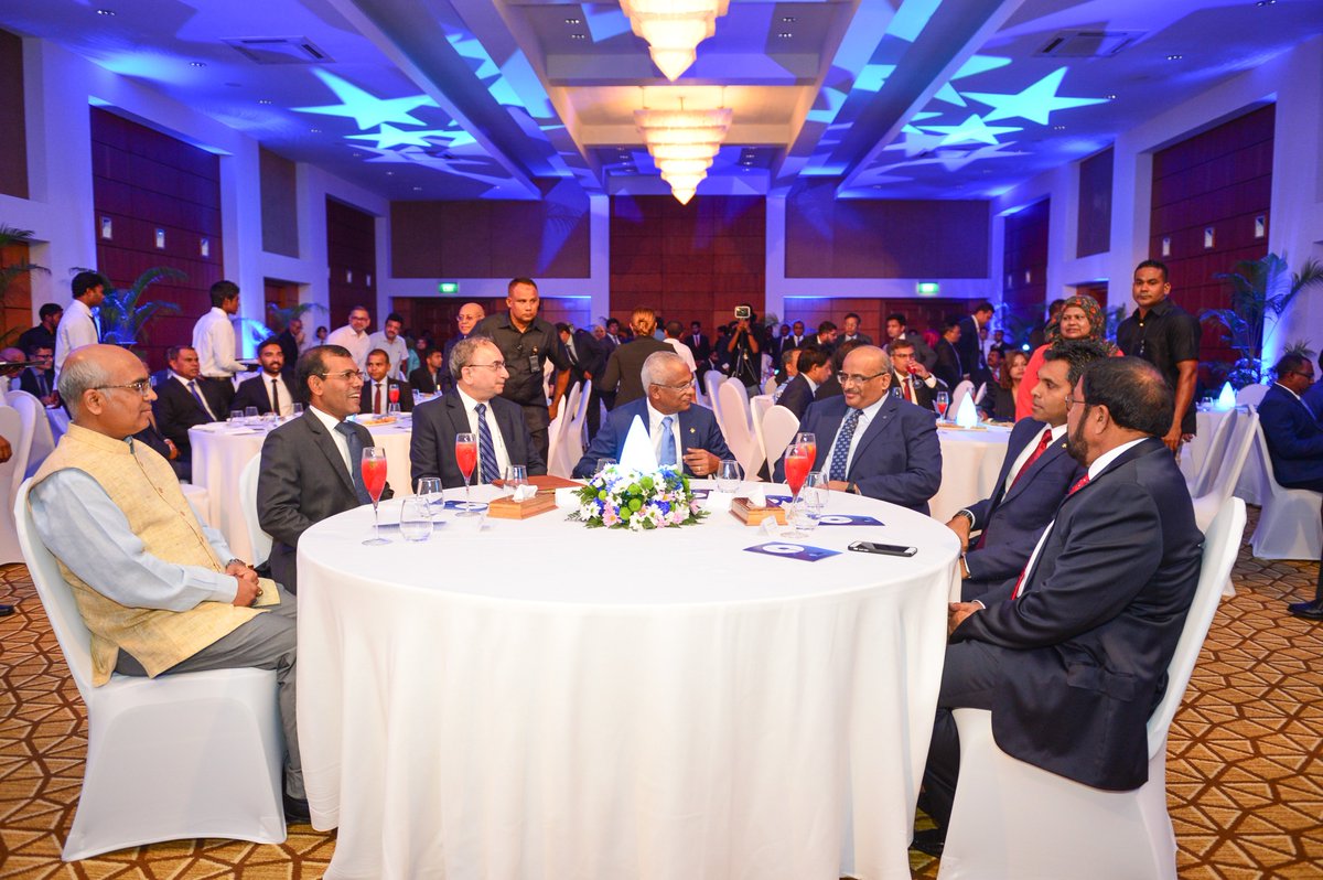 blakmv's tweet photo. SBI, Maldives 45th Anniversary @KurumbaMaldive 

Event Concept Development, Plaques, Awards, Video Documentary, Event Setup and Management by @blakmv 

Sound and Lights by @eventmaldives 
Photography by ELIYZ
Ushers by Dhivas
Music Band Cosmic Rain https://t.co/p3XJkVOEIV