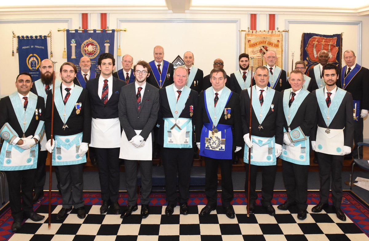 RSMFreemasons's tweet photo. Photographs from our last lodge meeting where we welcomed two @UGLE_UniScheme candidates to the lodge. #HereForGood #Freemasonry https://t.co/E9mEjhs216