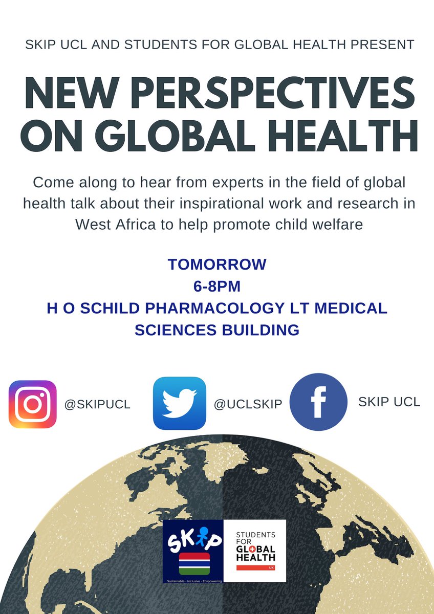 UclSkip's tweet photo. REMINDER !!!
GLOBAL HEALTH CONFERENCE TOMORROW EVENING 
Please come along, be inspired by our fanstastic speakers and learn something new about the world of global health!

ALSO please give our new social media pages a follow to keep up to date with all things SKIP ❤️💙💚 https://t.co/GjZ9xmyt8D