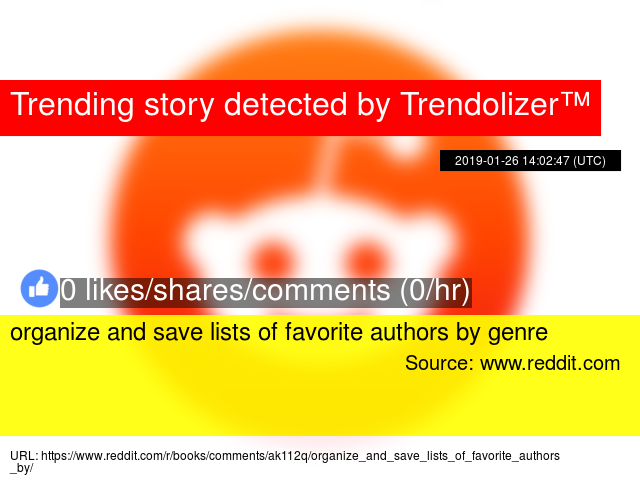 Bookolizer's tweet image. organize and save lists of favorite authors by genre #offlinesoftware books.trendolizer.com/2019/02/organi…