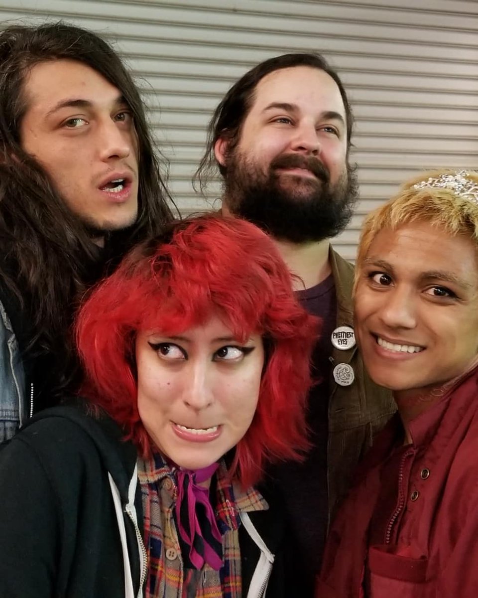 CosmicKitten_1's tweet photo. Had a blast at the photoshoot tonight 📸📸👩🎤💅🖤 Looking forward to looking cooler than we actually are lol
.
#photoshoot #photos #ounk #friends #group #socal #shy #lamusic #ocmusic #redhair #smiles #teeth #coolkids #localbands #fun #goodtimes #goofs #photographer #photography https://t.co/ZE9YkH5twU
