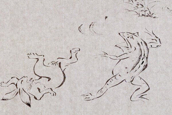 デイリーポータルz 鳥獣戯画 でドラえもんを T Co Zibobeojlk 鳥獣戯画 風のイラストがブームになったとき アルパカやペッパー ドラえもんを描いてみたイラストレーターの北村ヂンさん 筆っぽいブラシで和紙みたいな下地に貼り付ければ