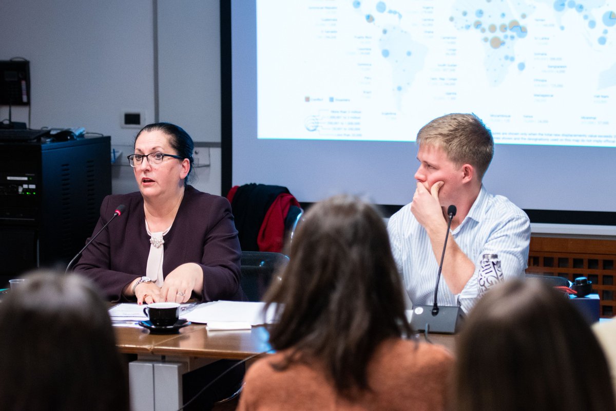 JHU_BIPR's tweet photo. Our first student-selected speaker @JHU_BIPR this year, @BouzarKhalida, discussed her organization's work on Climate Change and Migration in a changing world. @IFAD @IFADnews @SAISHopkins https://t.co/s9IplabuwB