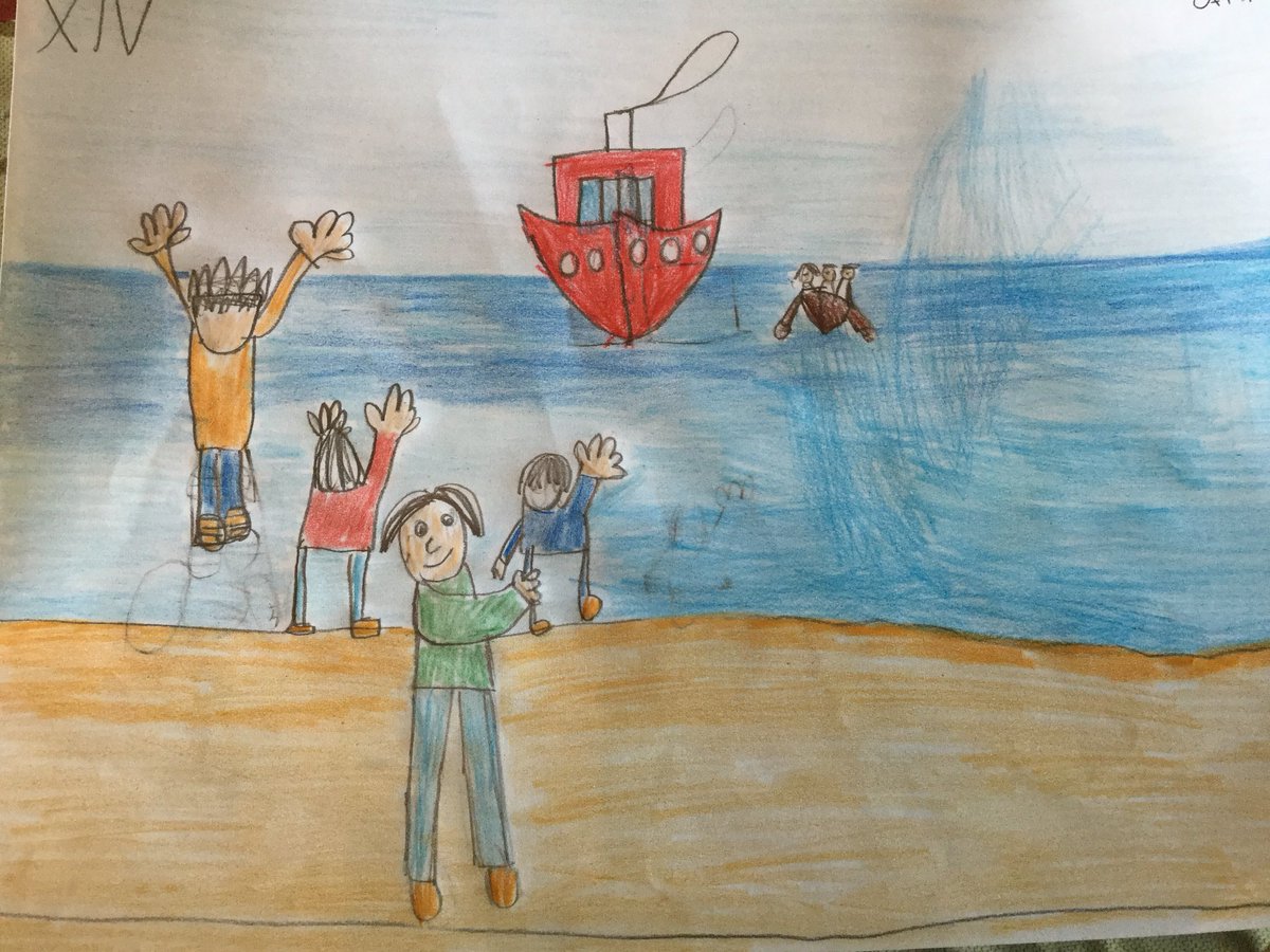 PrimeTomei's tweet photo. #TWsmemorati/14: da lontano si vede una piccola barca diretta all’isola. Ci sarà una bella sorpresa per i bambini? Proseguendo la lettura abbiamo la risposta: sono i genitori dei piccoli! Evviva, le famiglie si riuniscono! In tutti c’è tristezza: è difficile separarsi. https://t.co/G8pmyJFTxv