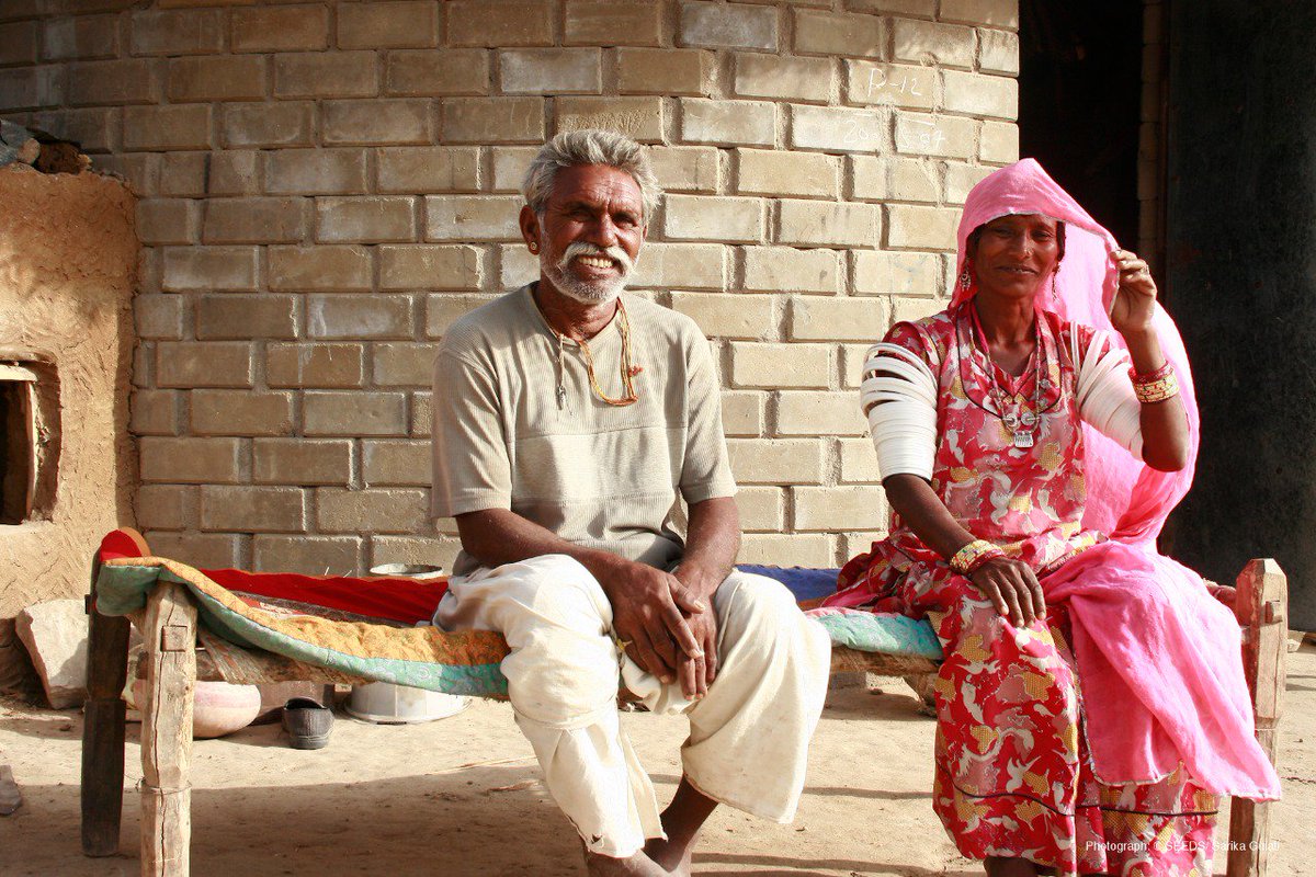 When just a little #cement goes a long way! Traditional mud blocks stabilised with just 5% cement made these homes in #Rajasthan stronger against #floods while remaining #local, cool and #ecofriendly. 

#25YearsOfSEEDS #RebuildingHope #GuardianConcreteWeek