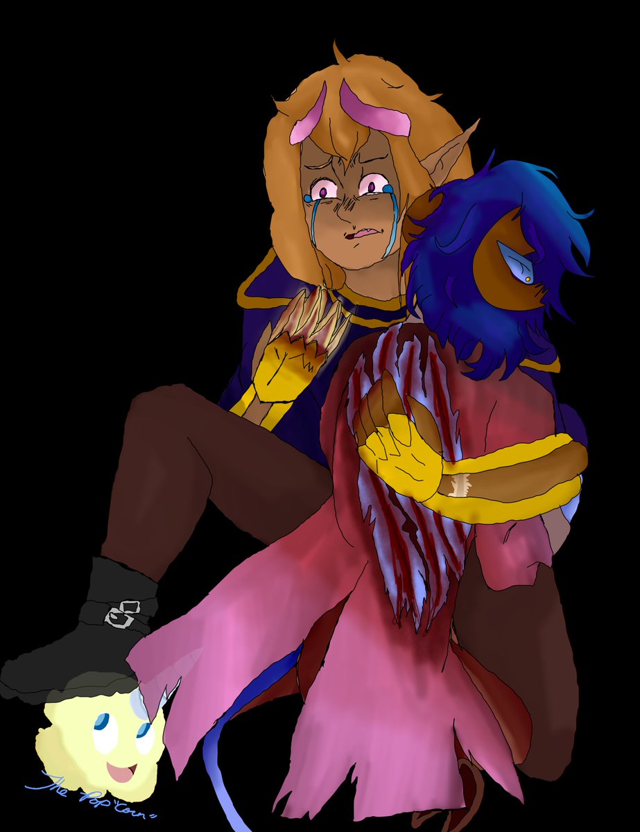 the_popicorn's tweet photo. Doodled a little sad for my boy Tuvleth and his boyfriend Eldrin ( created by @TheWalkinToastr ) It was bound to happen eventually.
Created in Paintool Sai
**Please don't repost**
#DnD #dnd5e #tiefling #crystalelf https://t.co/jIYslKk6qm
